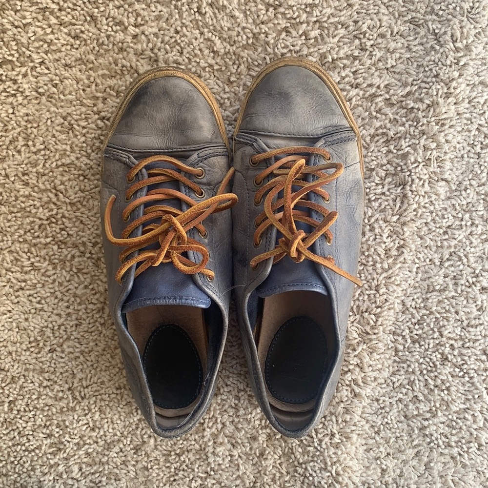 Frye Faded Blue Mindy Low Lace Up Sneaker, W 8.5